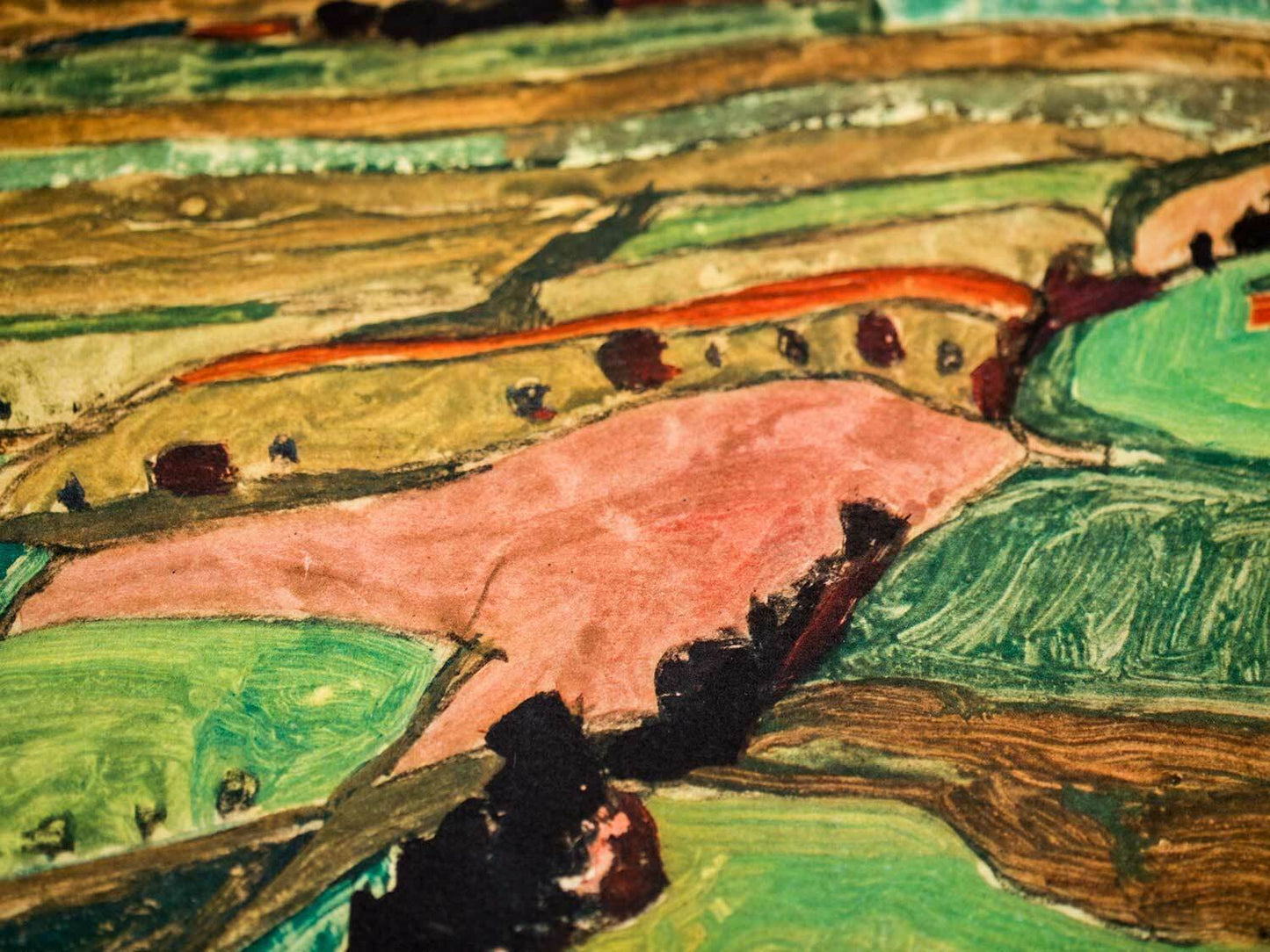 Egon Schiele Lithograph "Hill near Krumau" (Gewitterberg) 1910