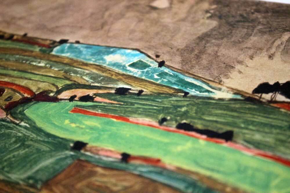 Egon Schiele Lithograph "Hill near Krumau" (Gewitterberg) 1910