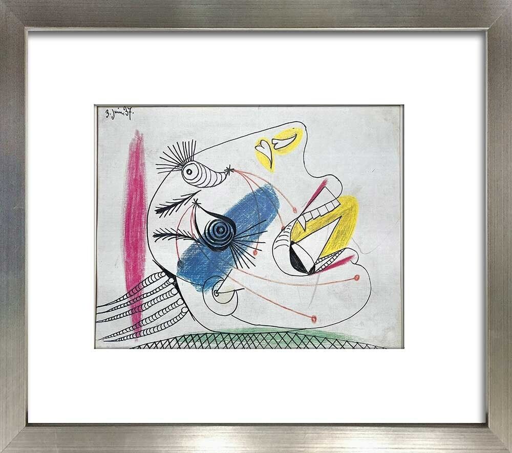 Pablo Picasso Guernica Preparatory Lithographs Limited Edition Set of 2 Custom Framed