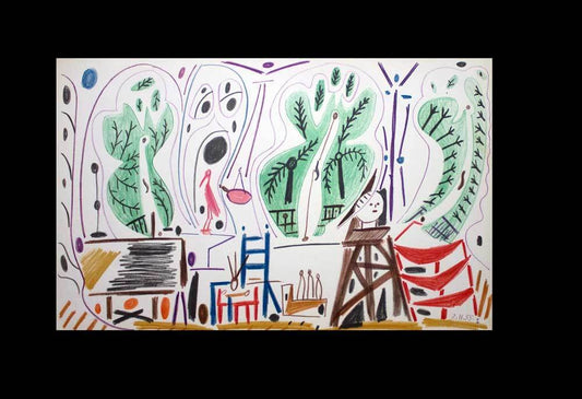 Pablo Picasso Limited Ed. n°332 Color Lithograph +Ref:c101