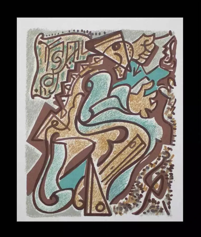 Andre MASSON Lithograph LIMITED Ed. 55/100 ARCHES "L'Architecte" w/Cat. Ref. C97