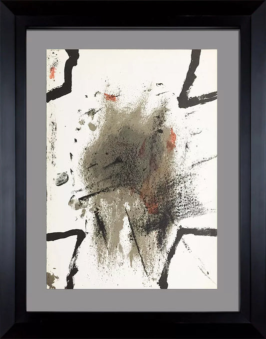 Antoni TAPIES Original 1969 LIMITED Edition Lithograph +Custom ARCHIVAL FRAMING
