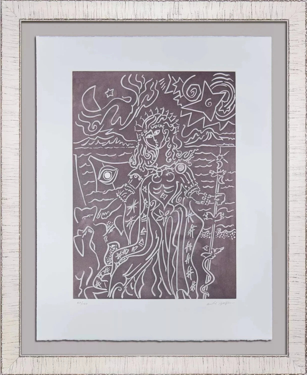 Andre MASSON ETCHING Aquatint HAND SIGNED ~Circe LIMITED Ed. 89/120