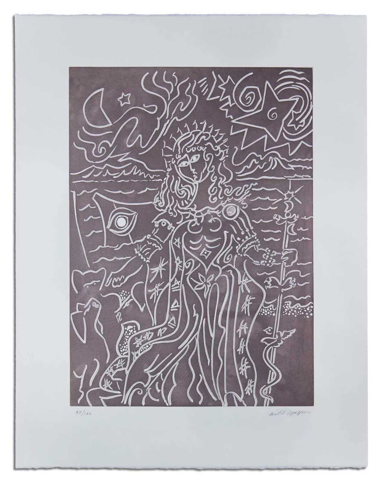 Andre MASSON ETCHING Aquatint HAND SIGNED ~Circe LIMITED Ed. 89/120