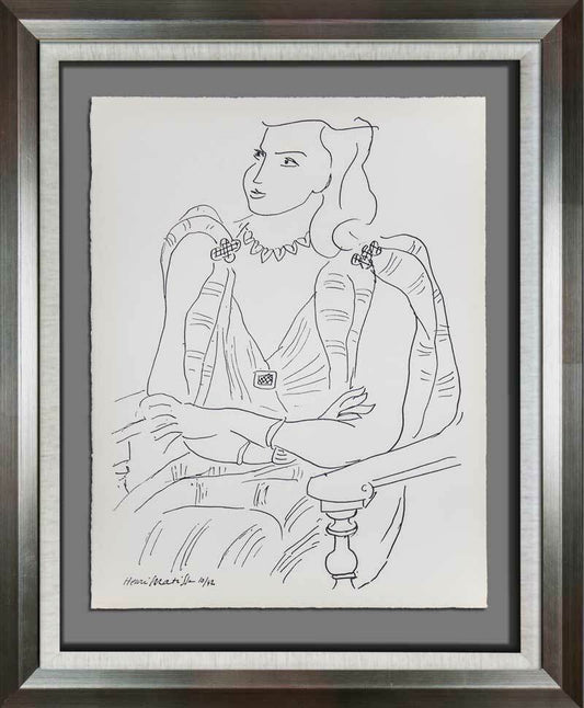 Henri Matisse 1944 Annelies lithograph framed limited edition signed in plate modern art
