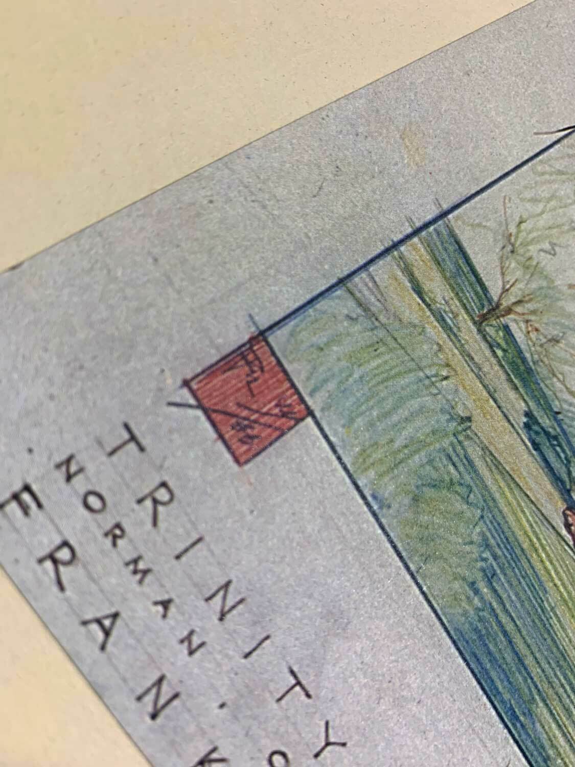 Frank Lloyd WRIGHT SIGNED #’ed LIMITED Ed. "Trinity Chapel" w/Frame Included