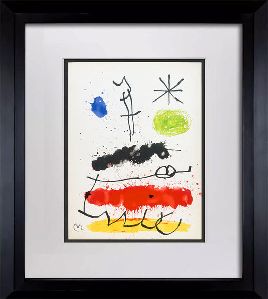 Joan Miro Lithograph Original, Sign, 1964 Limited Edition