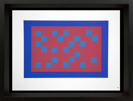 Josef ALBERS Original SILKSCREEN 1963 [XXII-1b] LIMITED Ed. w/Archival Frame