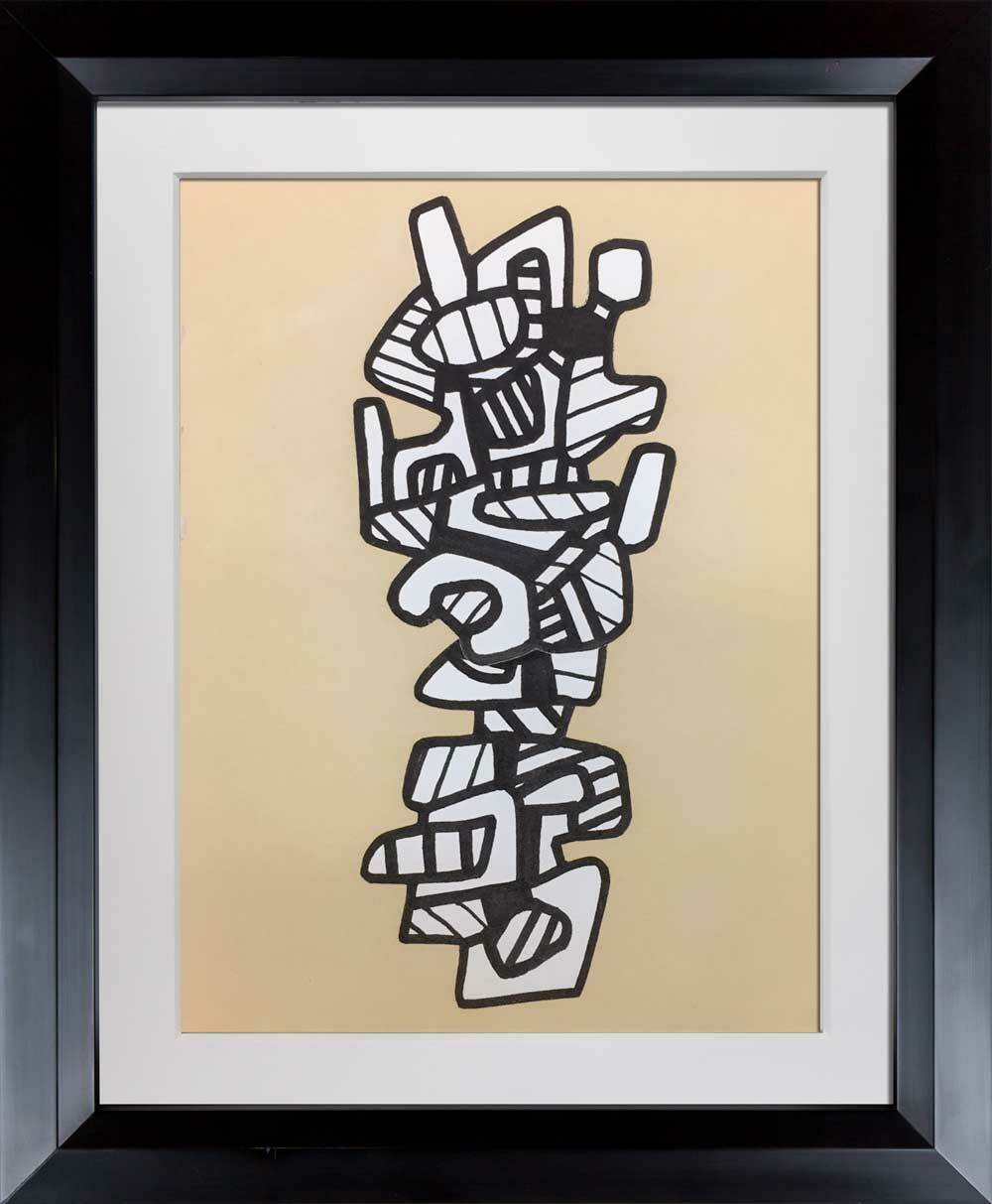 Jean Dubuffet LITHOGRAPH Vacuum Forms 1973 Limited EDITION - w/Archival Frame