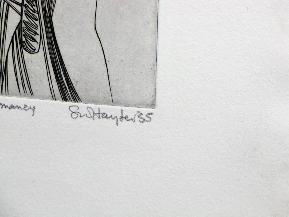 Stanley HAYTER Hand SIGNED Ltd. Edition Etching w/Archival Frame