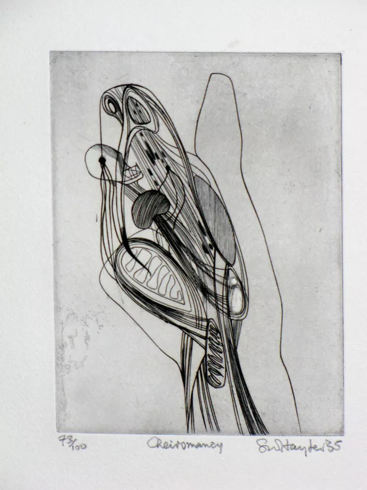 Stanley HAYTER Hand SIGNED Ltd. Edition Etching w/Archival Frame