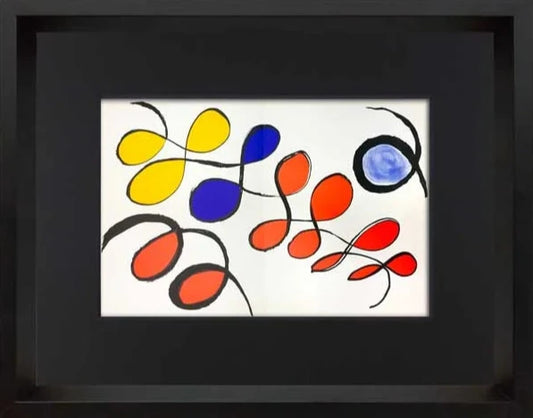 Alexander Calder Original Lithograph Custom Frame, 1971