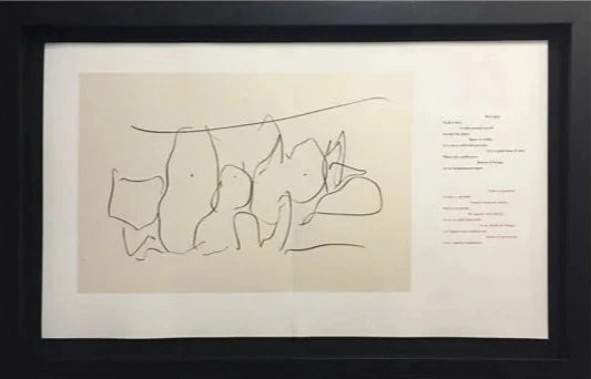 Robert Motherwell Original Lithograph [Double] 387.15 w/poem