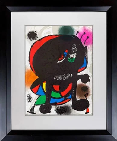 Joan Miro (1893-1983) Original Color Lithograph 1977 in Custom Frame w/Cat. Ref. Authentication Active