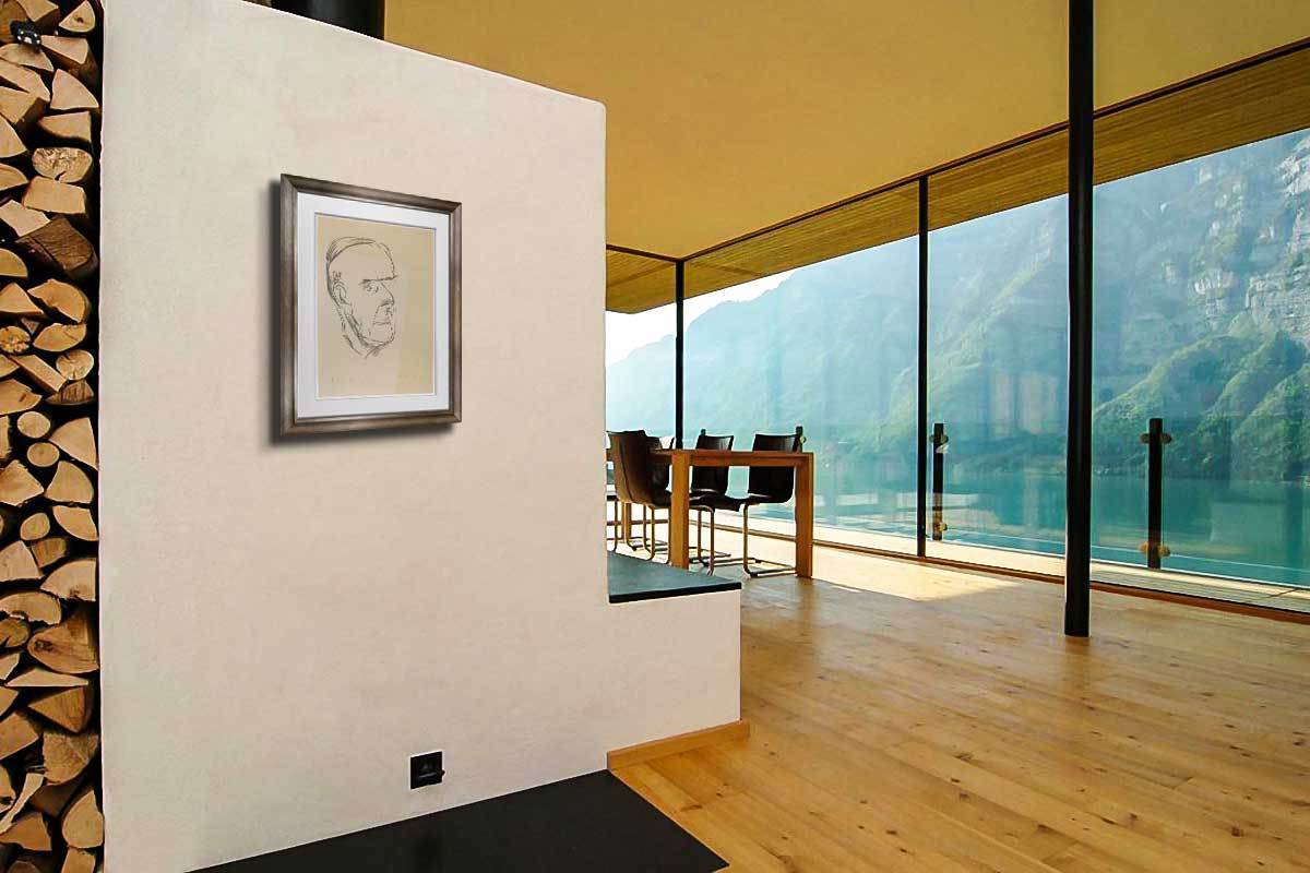 Marino Marini Lithograph "Thomas Mann"