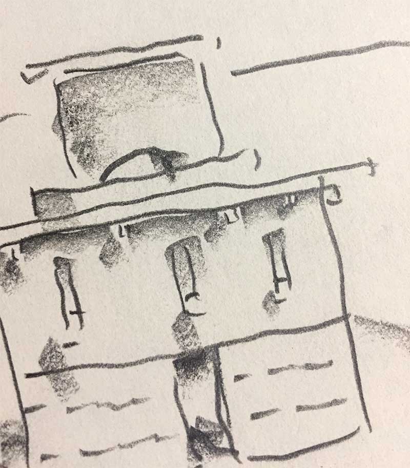 Michael Graves Hand Drawing (Signed) , 1984
