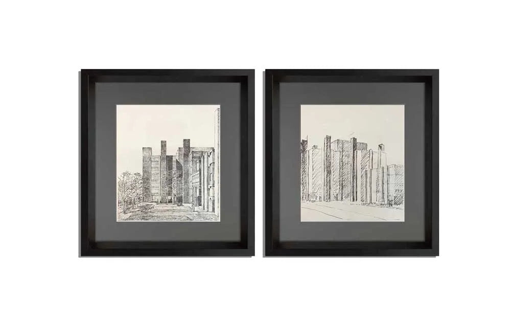 2 Louis I. Kahn Limited Edition Lithograph (2pc Set)
