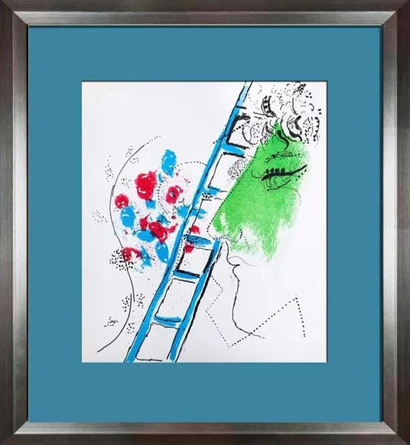 Marc Chagall Original Lithograph "The Ladder"
