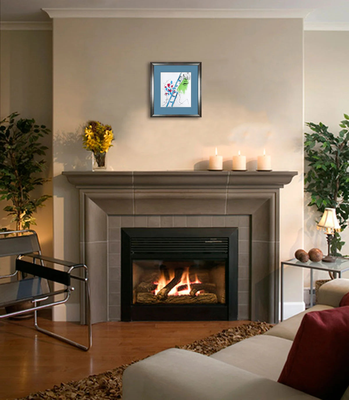 Marc Chagall Original Lithograph "The Ladder"