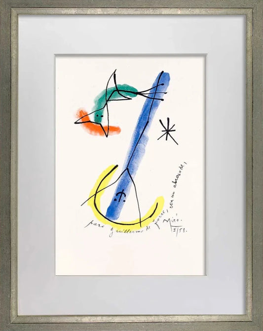Joan MIRO Original Lithograph SIGNED & Inscribed "..Torre" w/FRAME & Cat.Ref c56