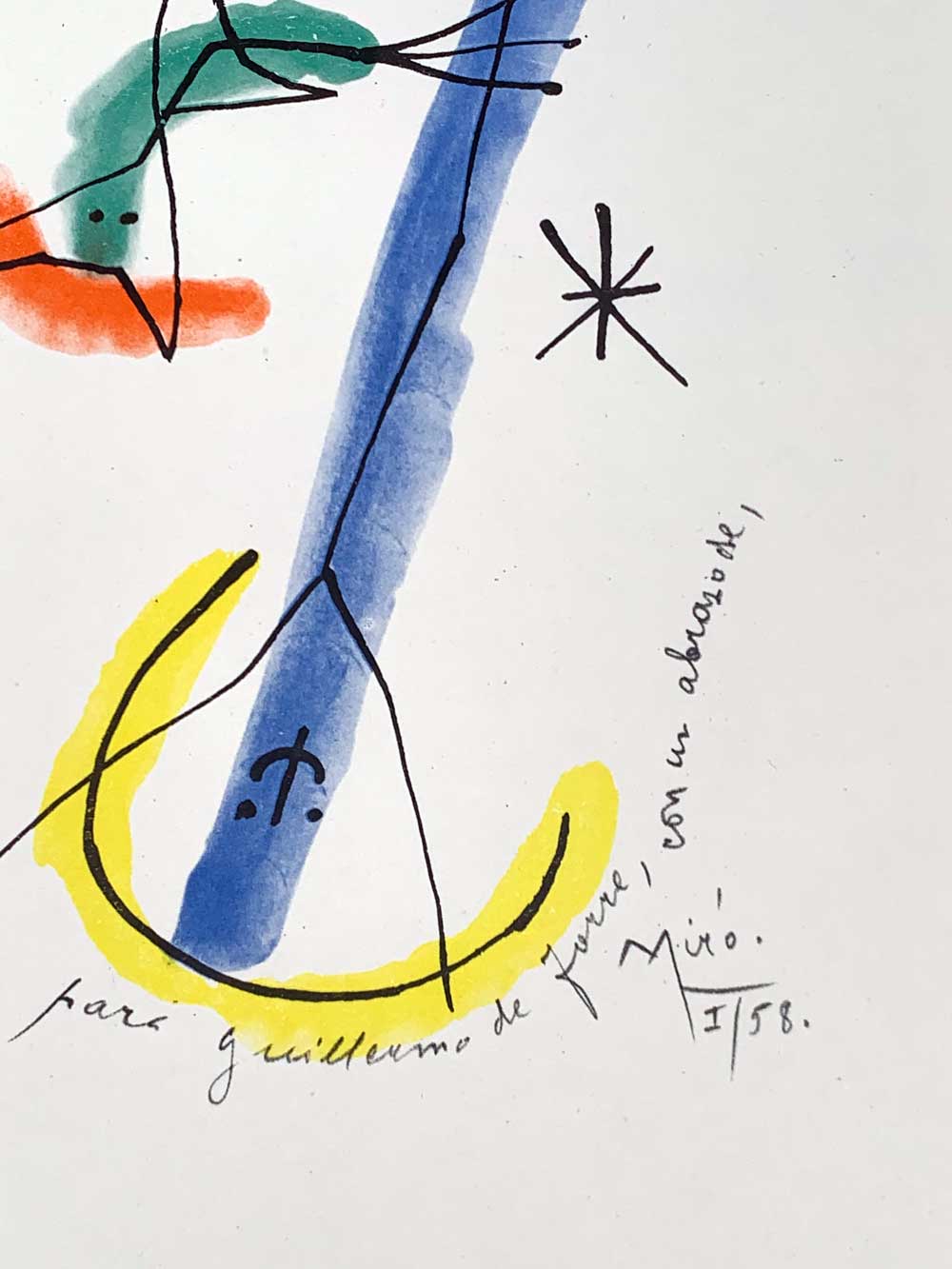 Joan MIRO Original Lithograph SIGNED & Inscribed "..Torre" w/FRAME & Cat.Ref c56