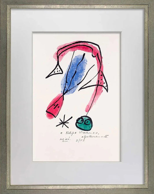 Joan MIRO Original Lithograph SIGNED & Inscribed "...Vivanco" w/Cat.Ref c56