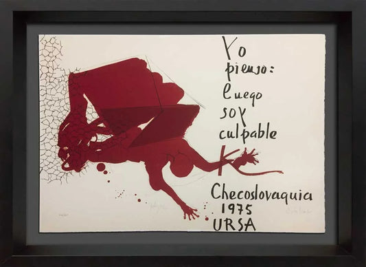 Paul REBEYROLLE Original Hand SIGN Lithograph Ltd Ed. "I think." w/Frame