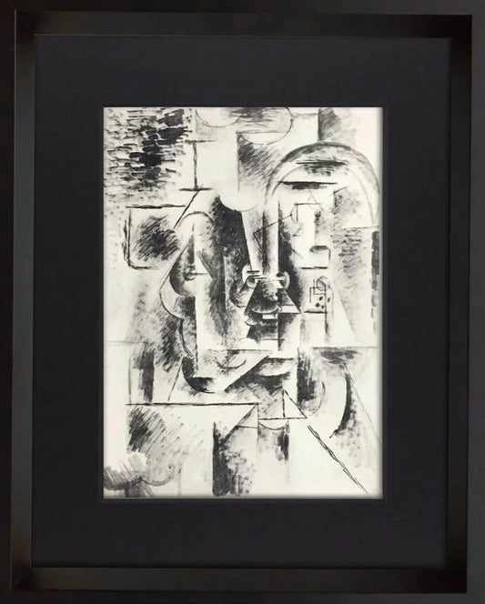 P. PICASSO Lithograph Limited EDITION - Man with Pipe + Custom FRAME