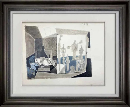 Pablo PICASSO Lithograph DATED LTD -Preparatory Study UNESCO