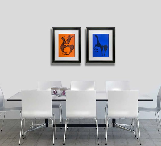 2 Marino Marini Original Ltd Edition Lithographs (2pc Set) Sign (Horse)