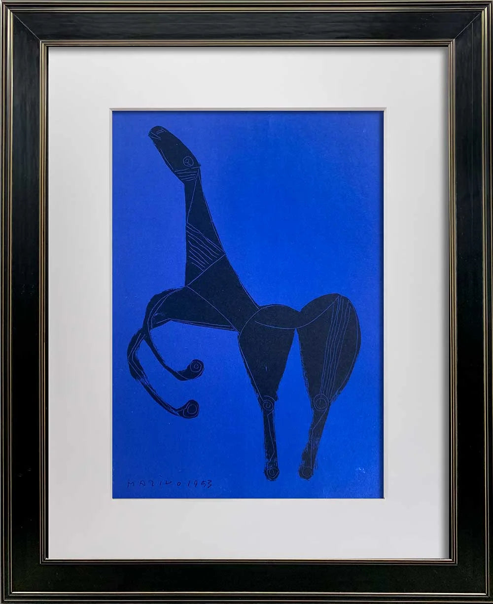 2 Marino Marini Original Ltd Edition Lithographs (2pc Set) Sign (Horse)
