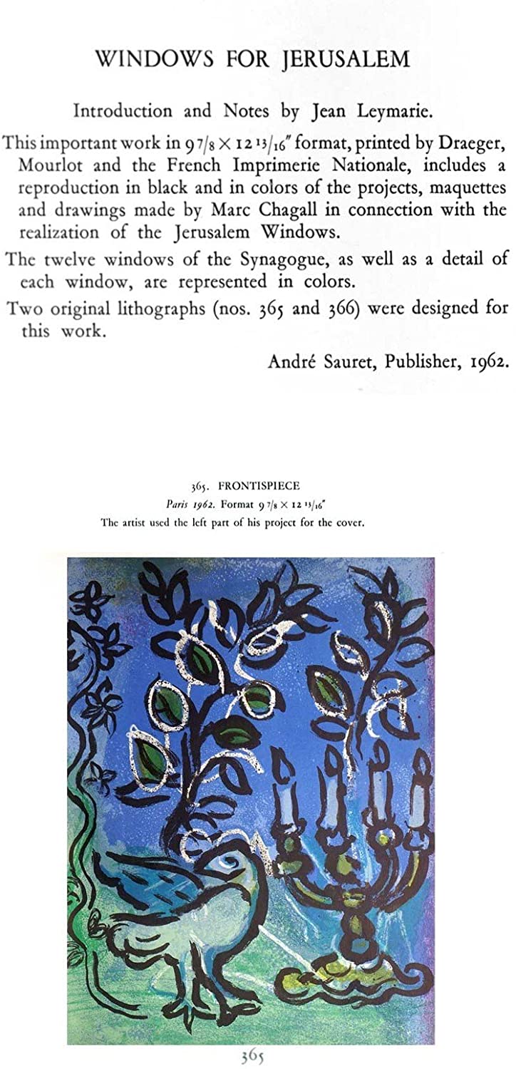 Marc CHAGALL Lithograph LIMITED Edition ORIGINAL+ 1962 w/Cat .Ref.c49 & FRAME