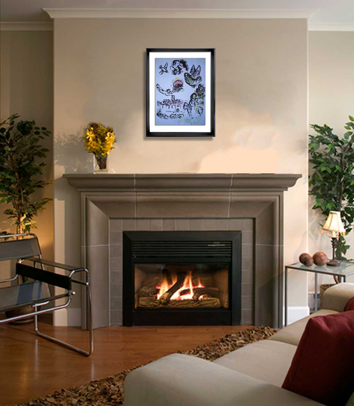 Marc CHAGALL LITHOGRAPH Limited Edition ORIGINAL 1963 w/Cat Ref c56 & FRAME Inc.