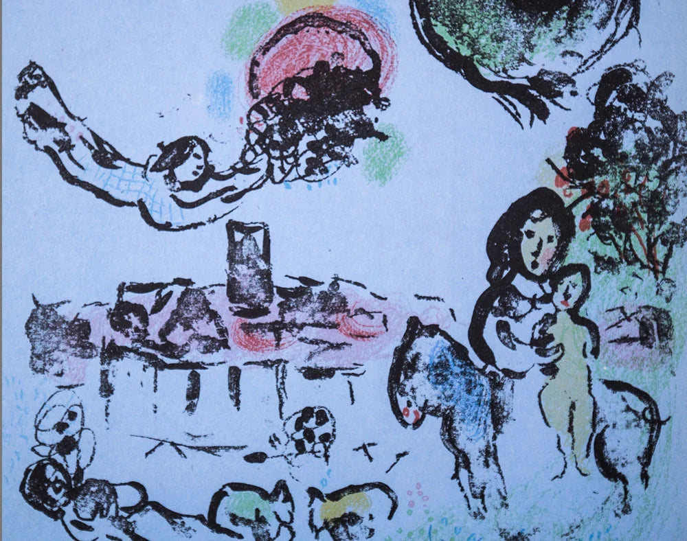 Marc CHAGALL LITHOGRAPH Limited Edition ORIGINAL 1963 w/Cat Ref c56 & FRAME Inc.