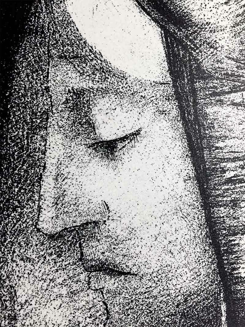 Odilon Redon Lithograph "Profil De Lumiére" Ltd Ed.