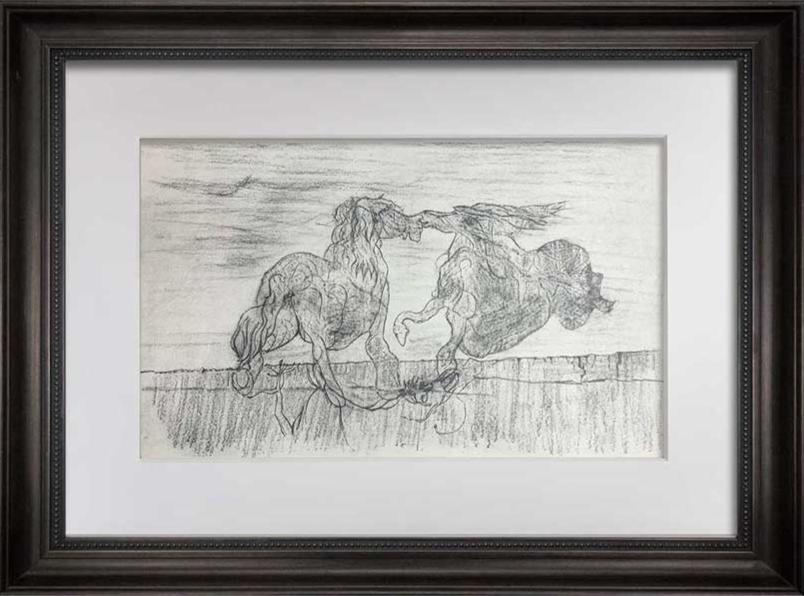 Max Ernst Limited Ed. Lithograph "Stallion and Bride of the wind"