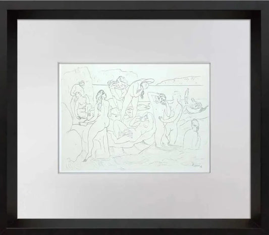 Pablo Picasso Lithograph "Bathers" Limited Edition Rare - *Sign w/Frame included