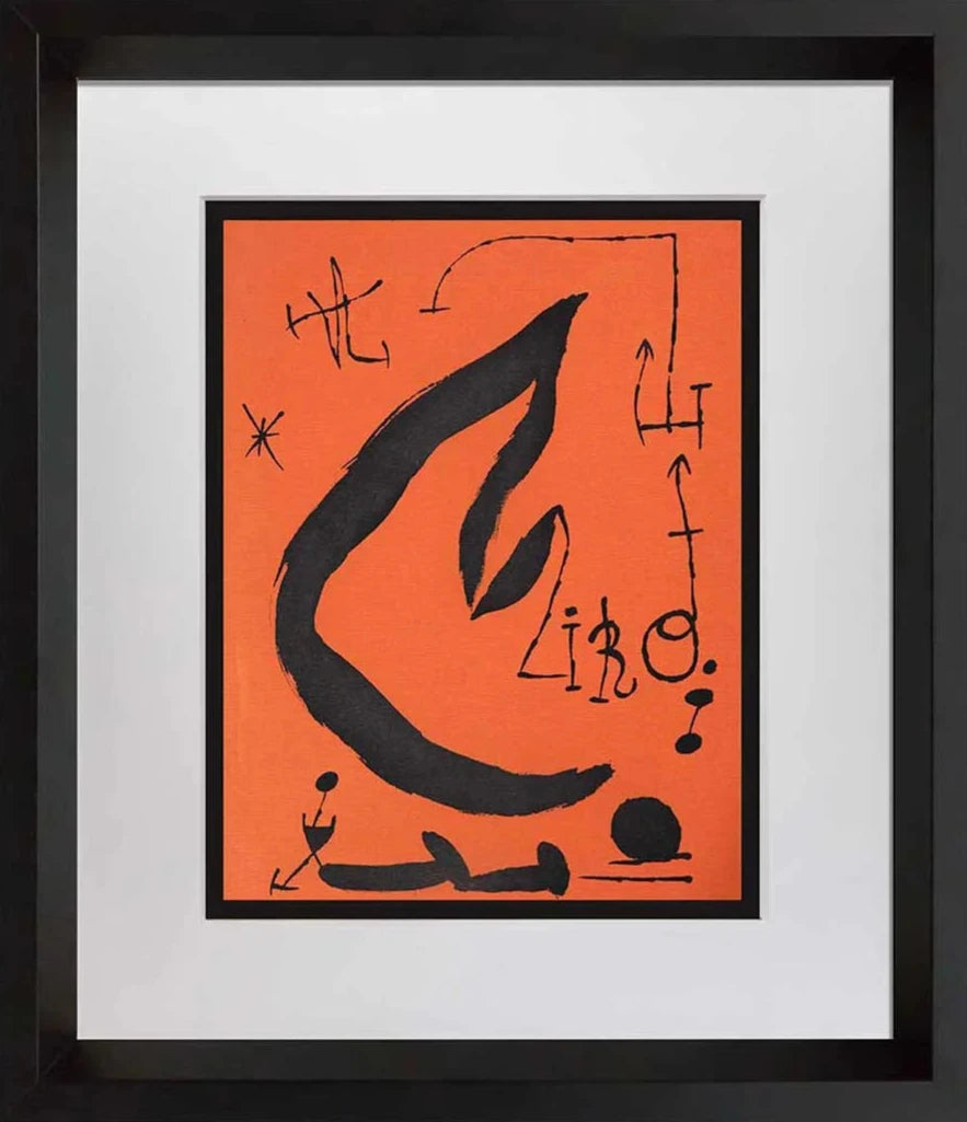 Joan MIRO Original Limited Ed. Lithograph 1968 w/Custom FRAME