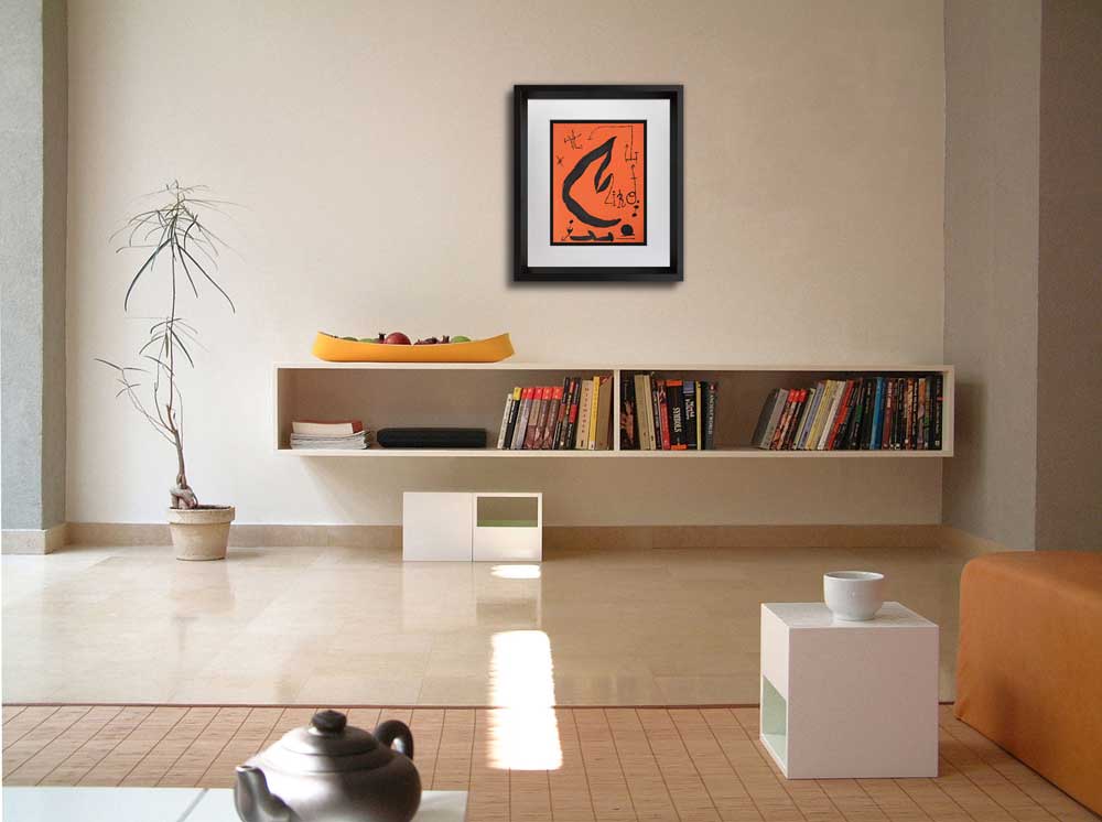 Joan MIRO Original Limited Ed. Lithograph 1968 w/Custom FRAME