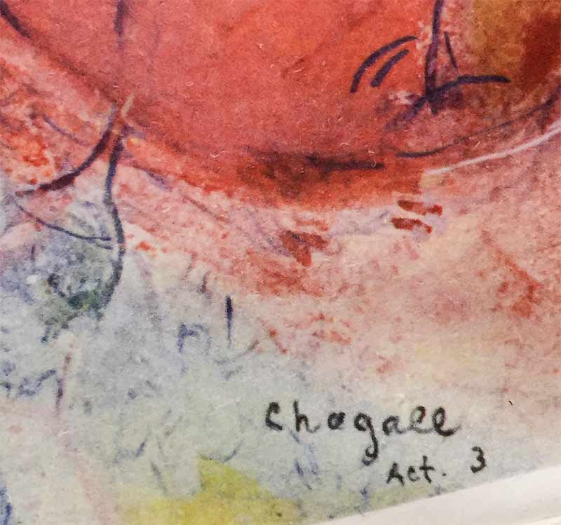 Marc CHAGALL LITHOGRAPH Limited Edition SIGN "The Wedding"' w/Frame Included