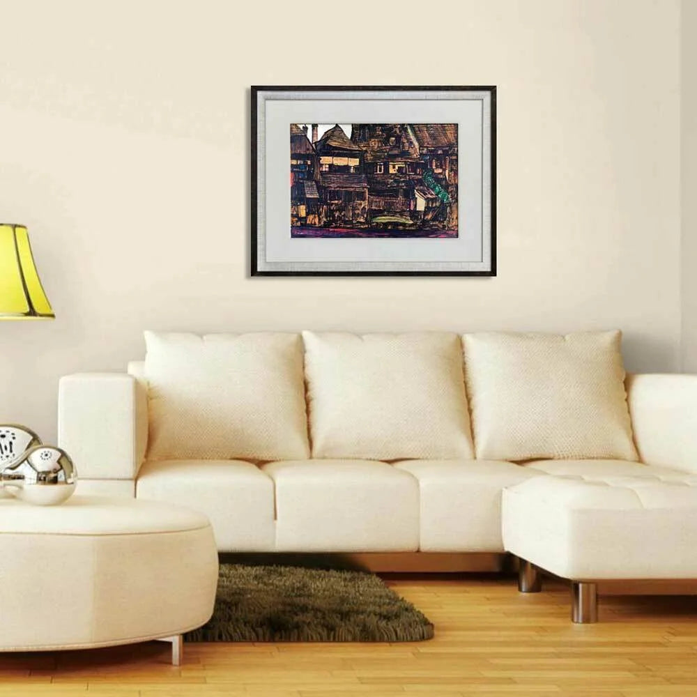 Egon Schiele Lithograph #‘ed Ltd. Ed. “Houses in Krumau”