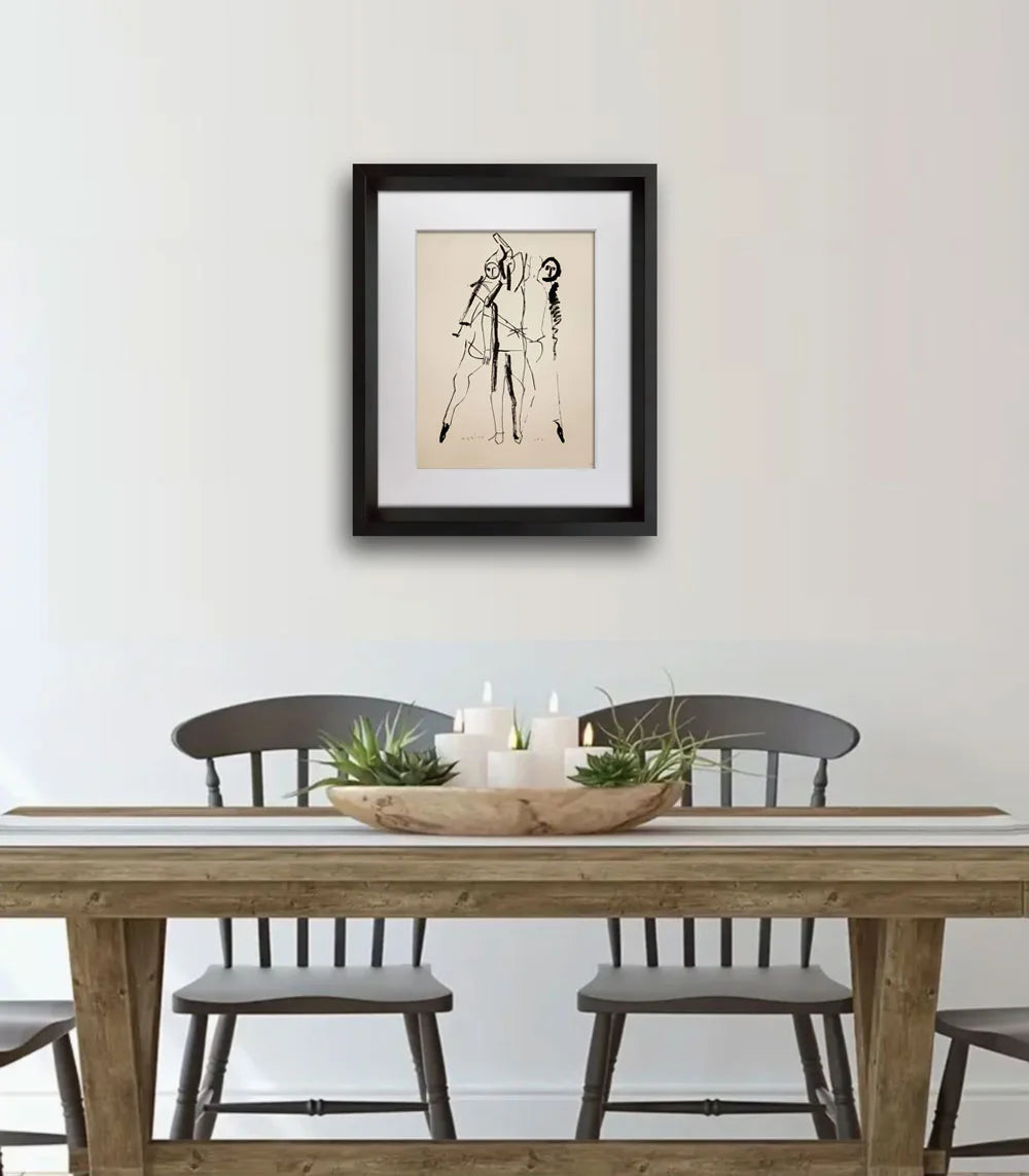 Marino MARINI Lithograph SIGNED Ltd EDITION Juggler 1941 +Custom FRAME