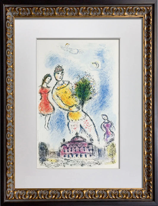 Marc Chagall Limited Edition Lithograph w/Custom Archival Frame