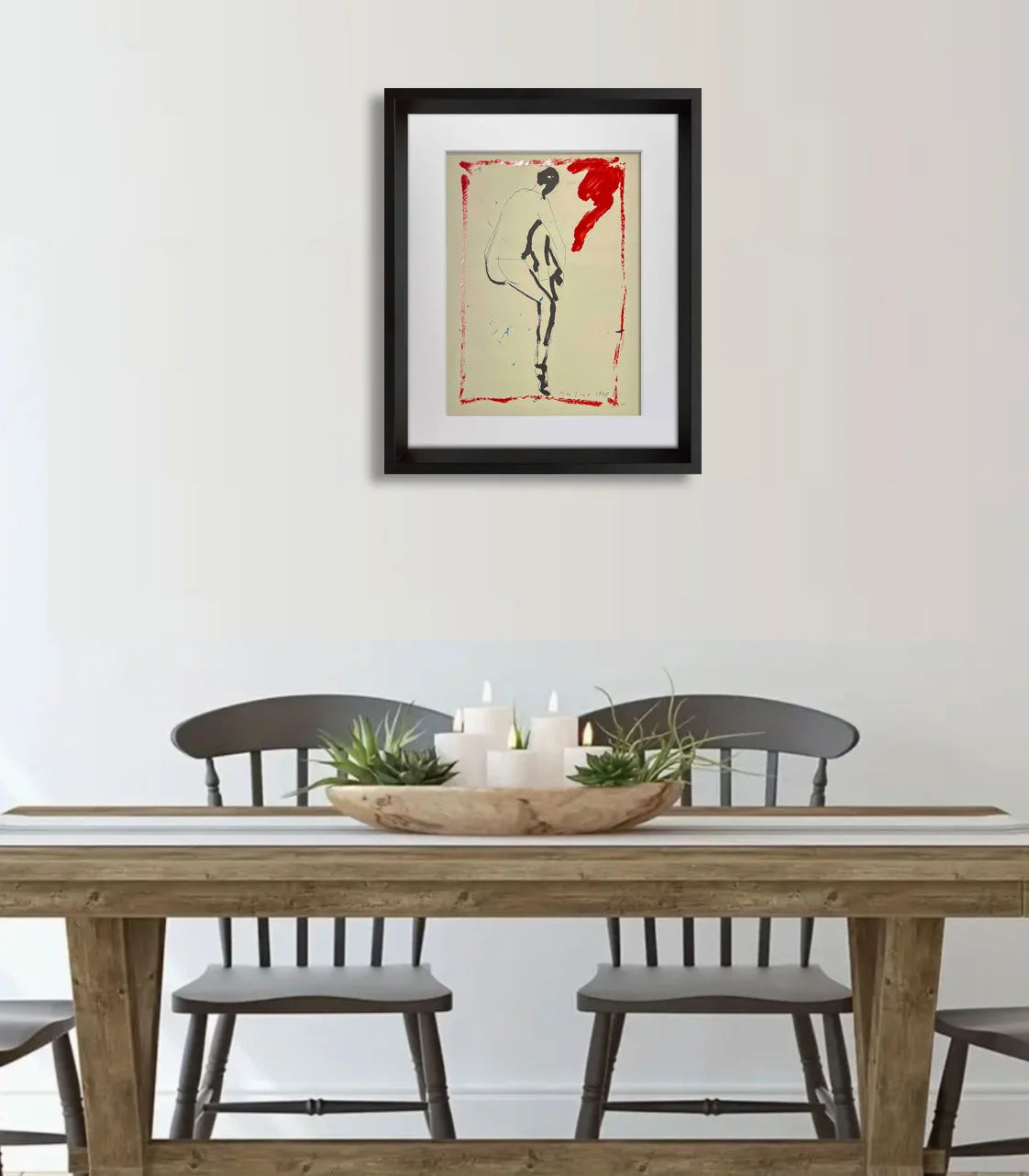 Marino MARINI Lithograph SIGNED Ltd EDITION Nude from Behind 1949 +Custom FRAME