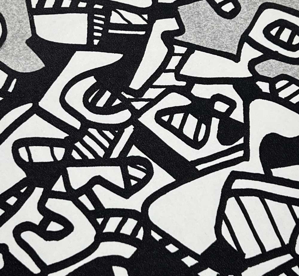 Jean Dubuffet LITHOGRAPH Double Limited EDITION- Vacuum Forms w/Frame