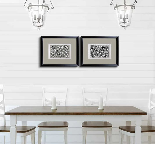 2 Jean Dubuffet Lithograph Limited Edition - Vacuum Forms (set of 2)