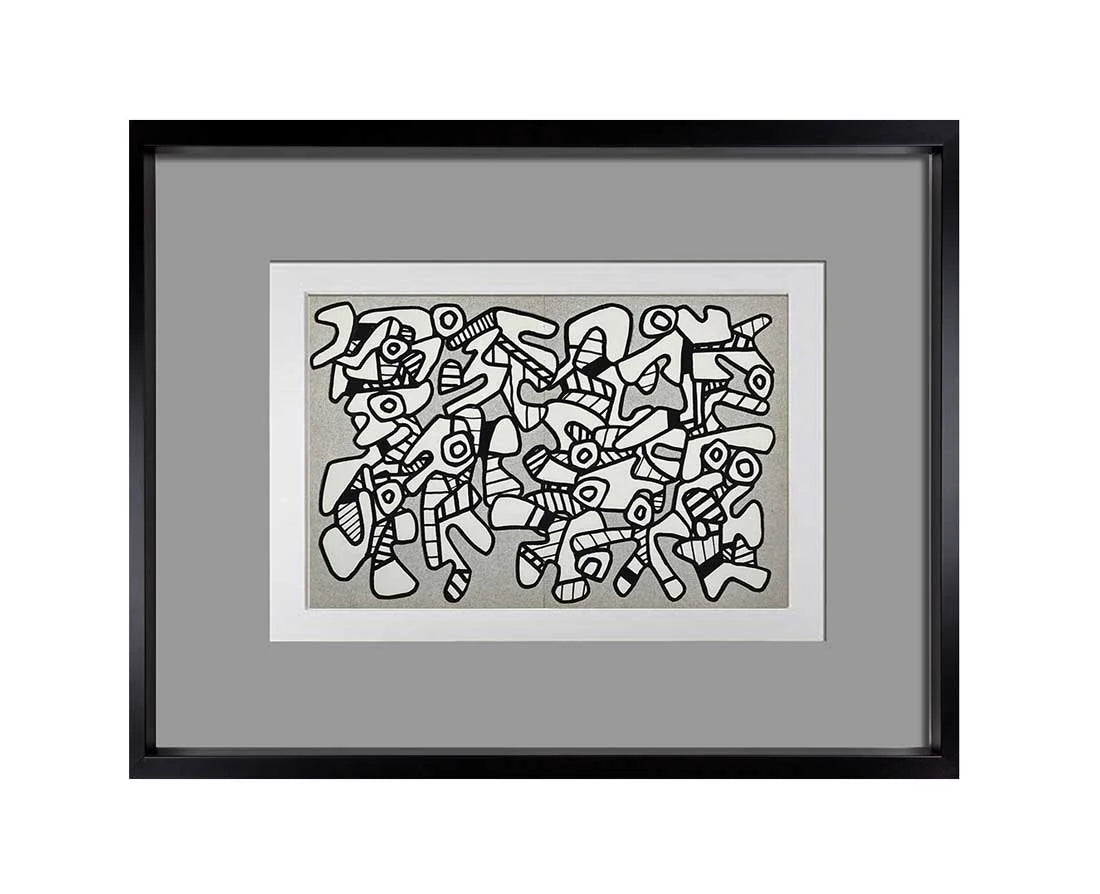 2 Jean Dubuffet Lithograph Limited Edition - Vacuum Forms (set of 2)