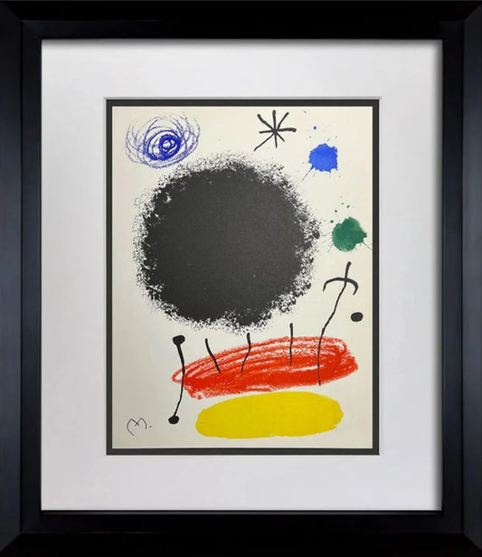 Original Joan Miro Lithograph Hand Sign 1964