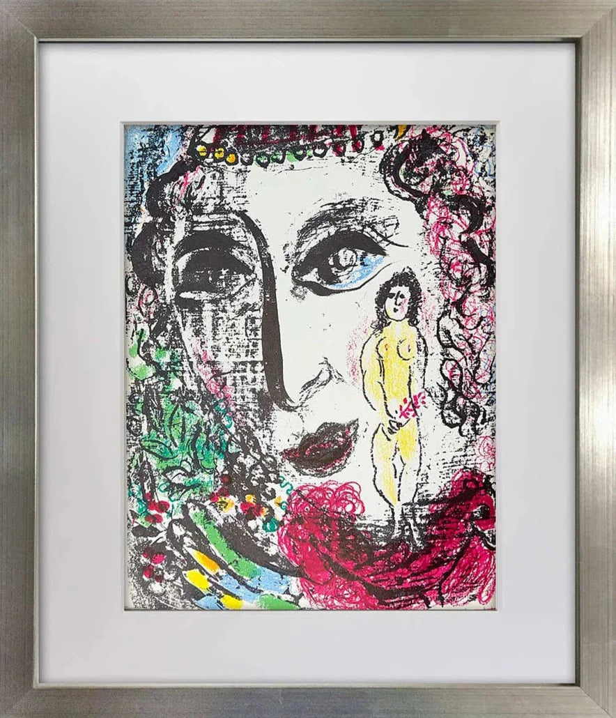 Marc CHAGALL Limited Edition ORIGINAL Lithograph 1963 w/Cat.Ref. m392, Framed