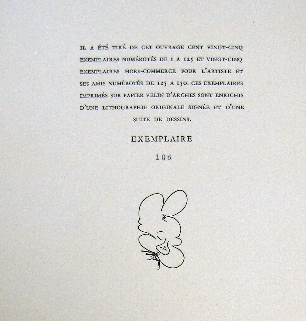 Pablo PICASSO LITHOGRAPH LTD ed.106/150 w/Cat. Ref. c118* +Custom FRAME